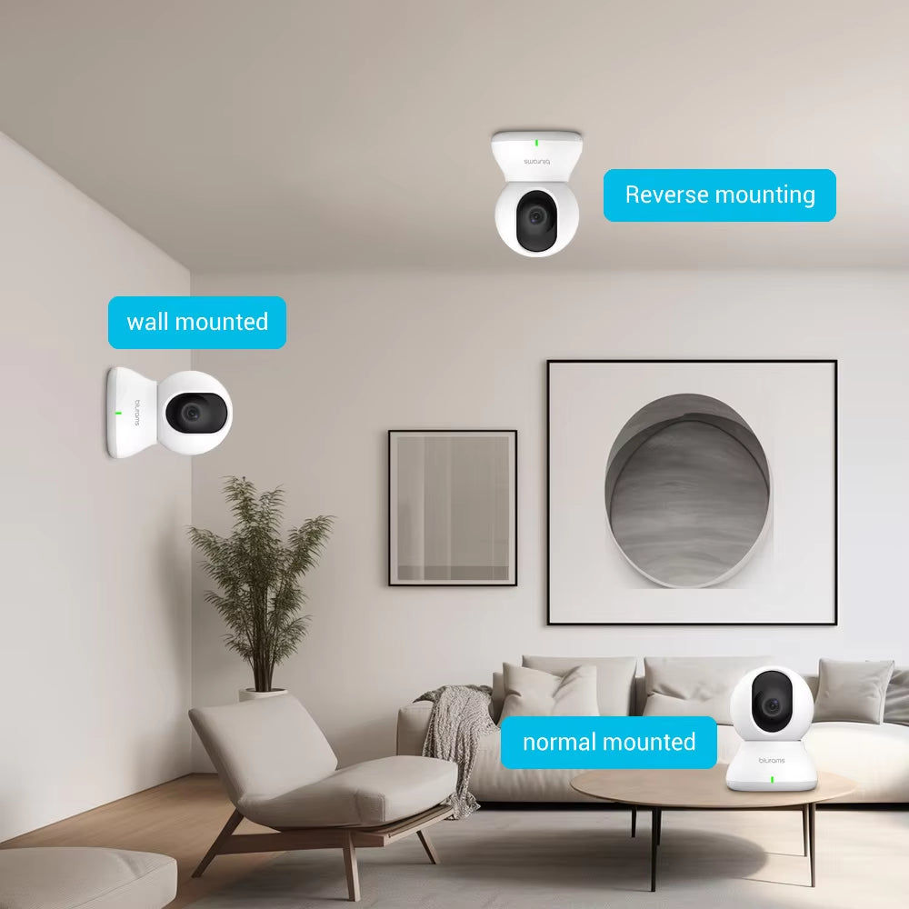 2.4&5G Wifi Indoor Camera, 2K, 360° PTZ Pet Dog IP CCTV Camera with Phone App, 2-Way Talk, Night Vision, for Home Securi
