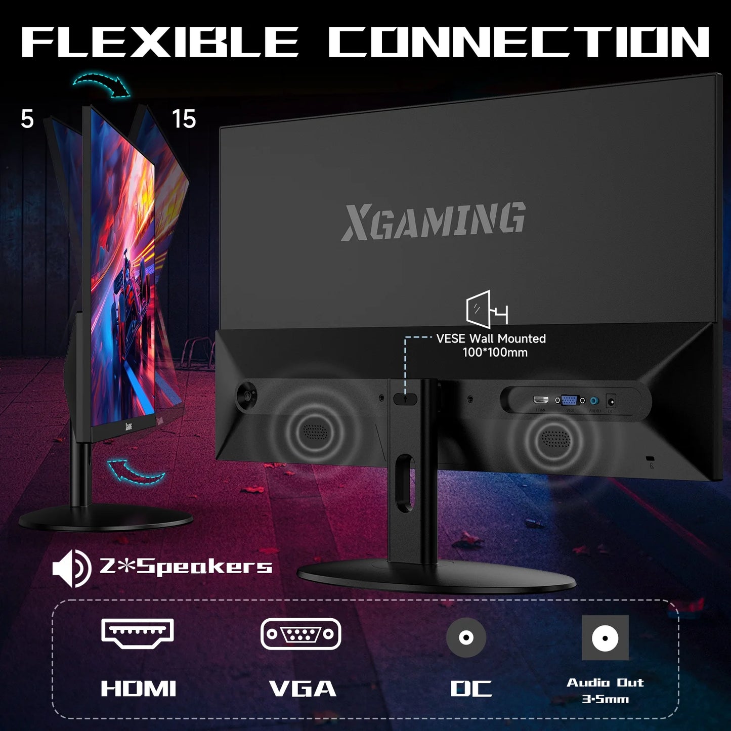27Inch Ultra Thin 100Hz Gaming Monitor, 3-Side Borderless FHD (1920X1080P) Computer Monitor, Screen PC Computer for Office, 1Ms MPRT, Freesync,Built-In 2*Speakers, HDMI
