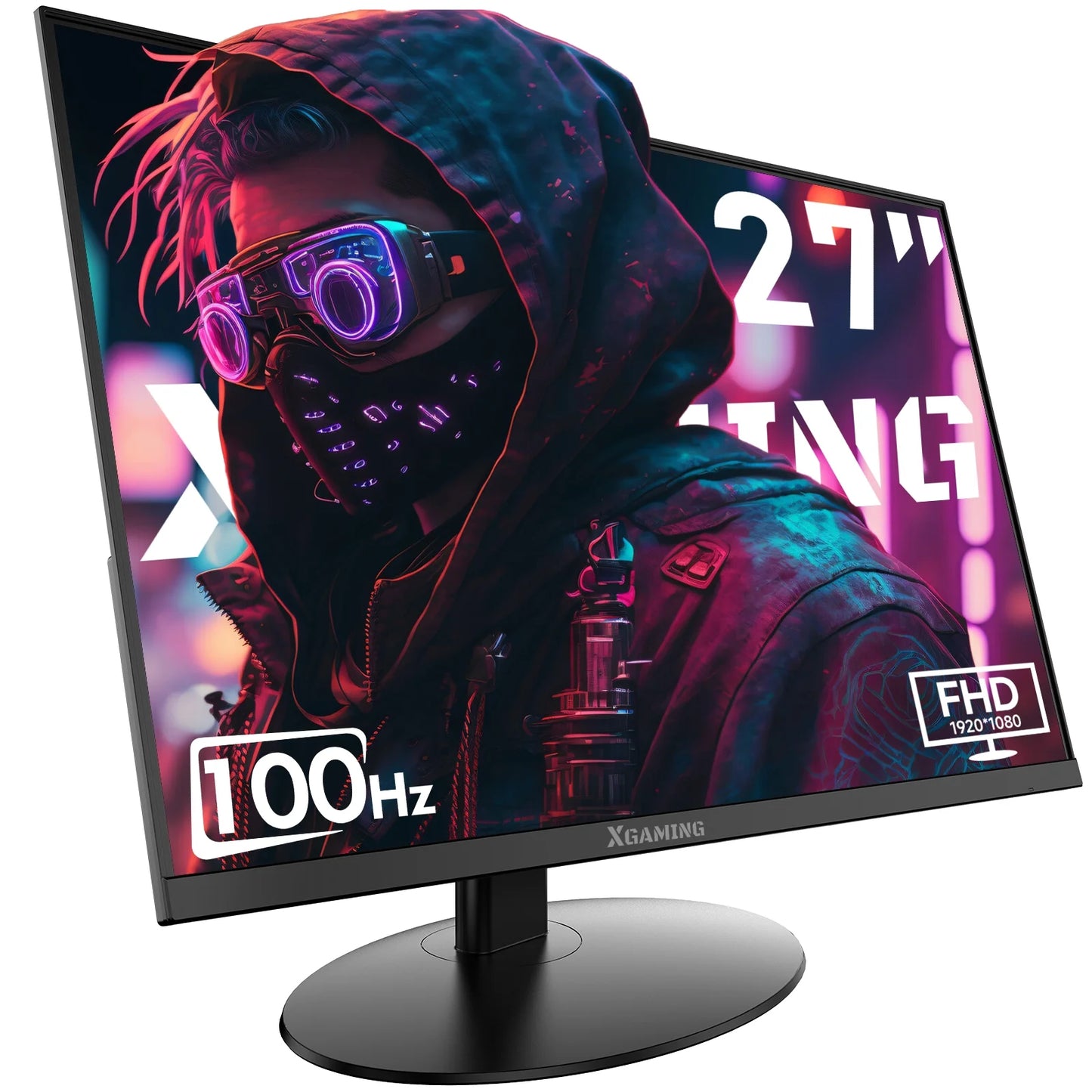 27Inch Ultra Thin 100Hz Gaming Monitor, 3-Side Borderless FHD (1920X1080P) Computer Monitor, Screen PC Computer for Office, 1Ms MPRT, Freesync,Built-In 2*Speakers, HDMI