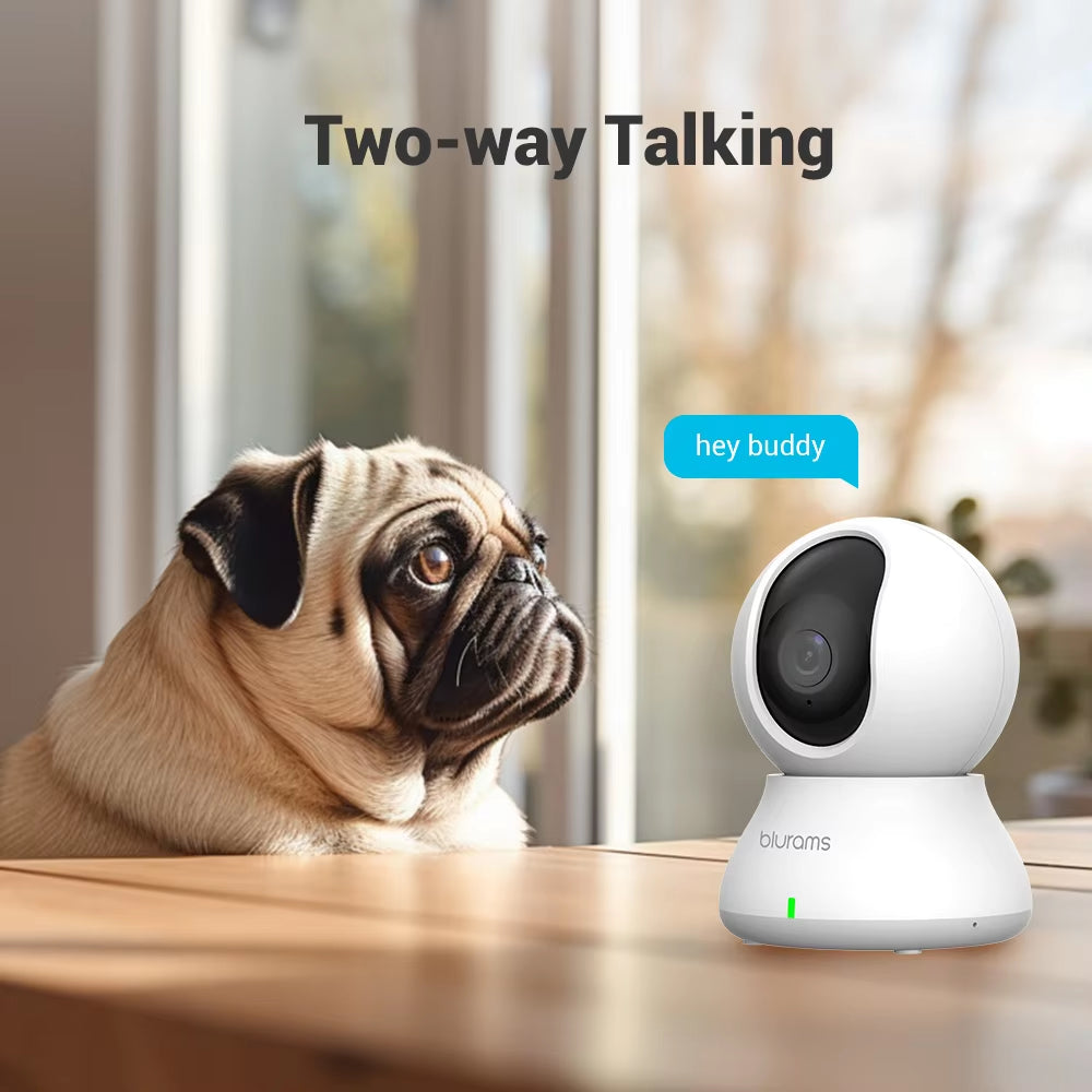 2.4&5G Wifi Indoor Camera, 2K, 360° PTZ Pet Dog IP CCTV Camera with Phone App, 2-Way Talk, Night Vision, for Home Securi